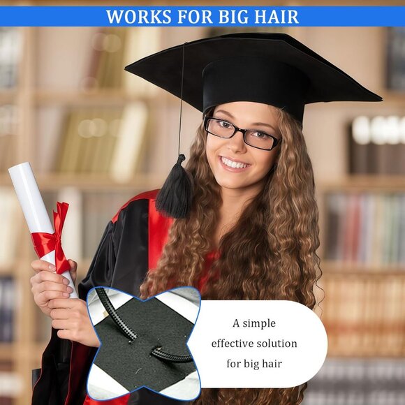 Graduation Cap Headband Insert, Grad Caps Headband Insert, Adjustable, Secures C - Picture 4 of 8